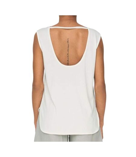 Débardeur blanc femme only top box - l