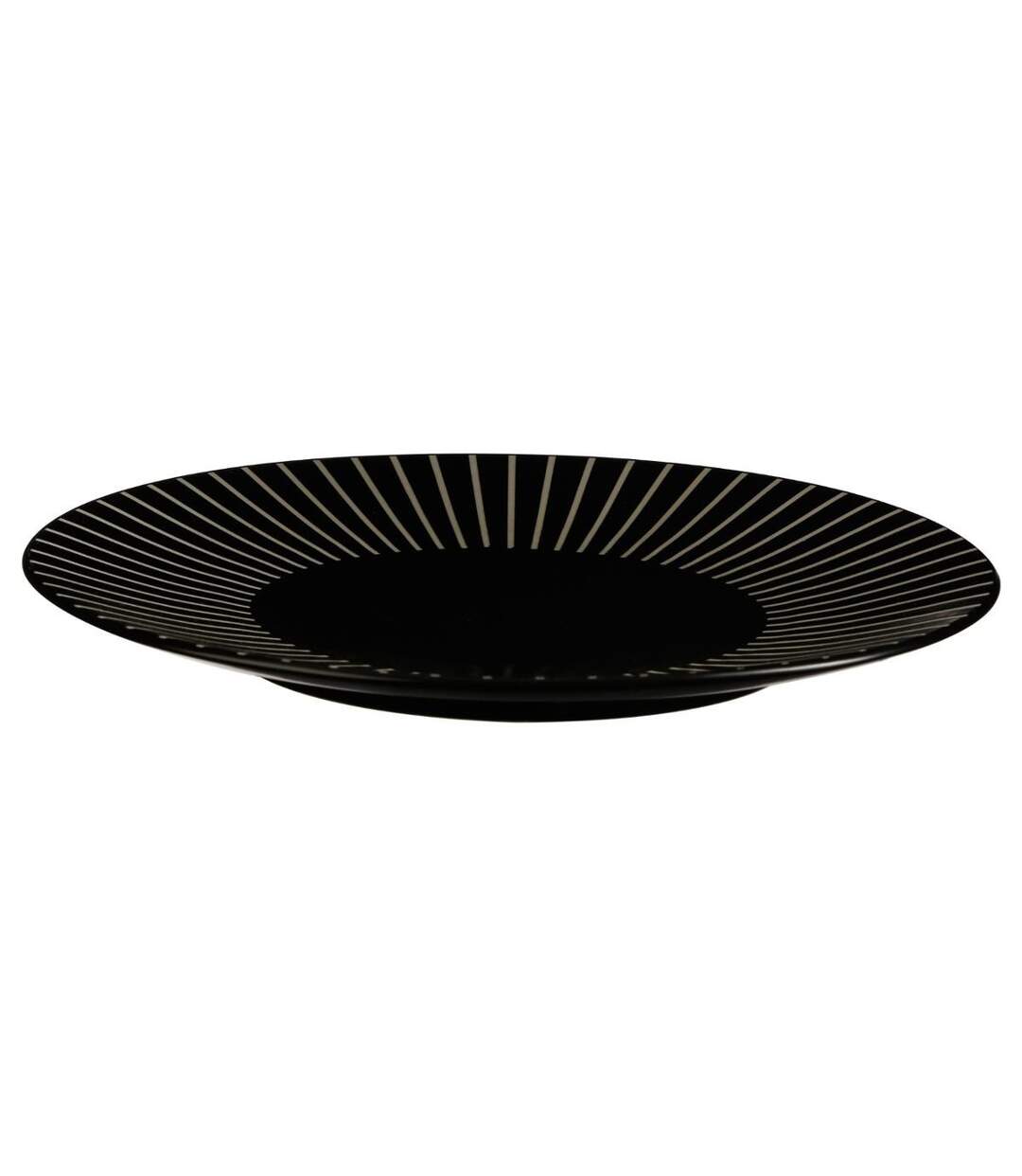 Lot de 6 Assiettes Plates Sun 27cm Noir-2