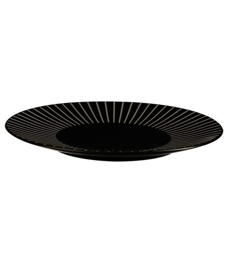 Lot de 6 Assiettes Plates Sun 27cm Noir
