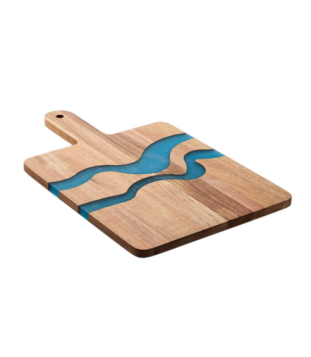 Azuur acacia wood serving board one size wood/blue MidOcean-2
