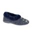 Chaussons Motif/style Papillons Tessa Femme Bleu Marine Sleepers-1