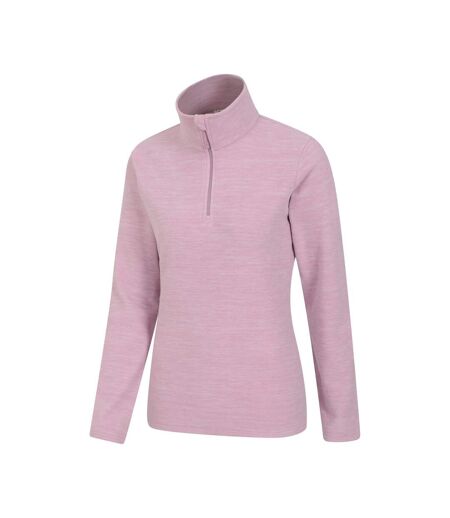 Womens/ladies snowdon melange fleece top light pink Mountain Warehouse