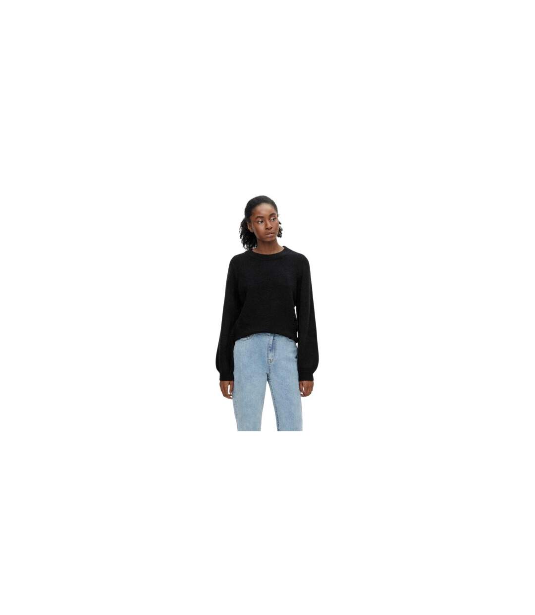 Pull Manches Longues Femme Noir Object-1