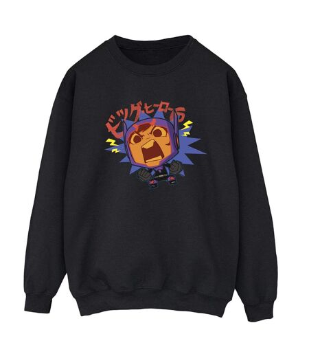 Disney Sweatshirt Big Hero 6 Baymax Hiro Angry Manga Femme/Femme (Noir) - UTBI11724