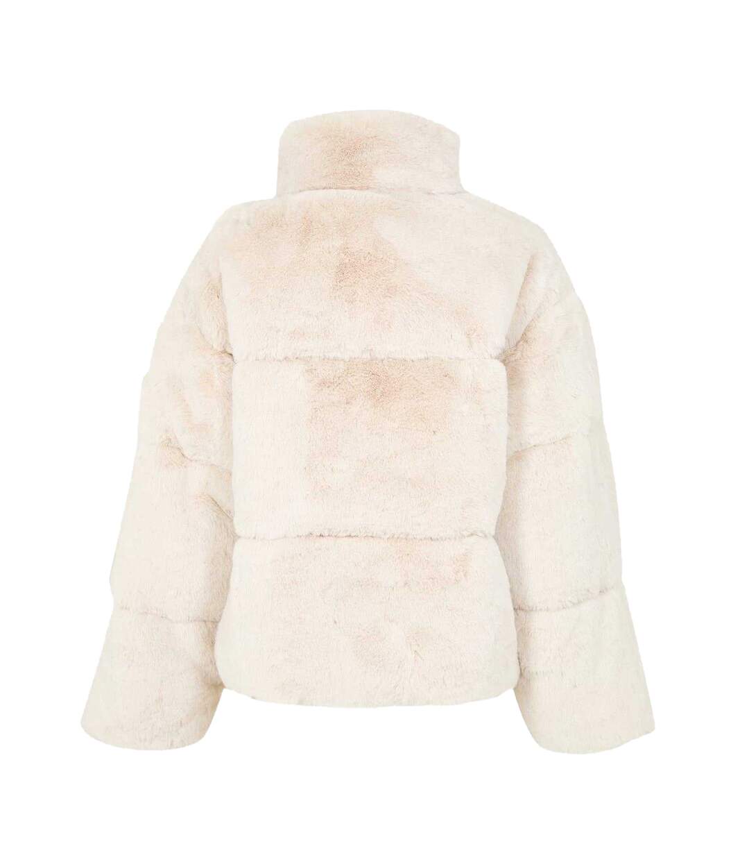 Womens/ladies Faux Fur Puffer Jacket Cream Jack Wills-2