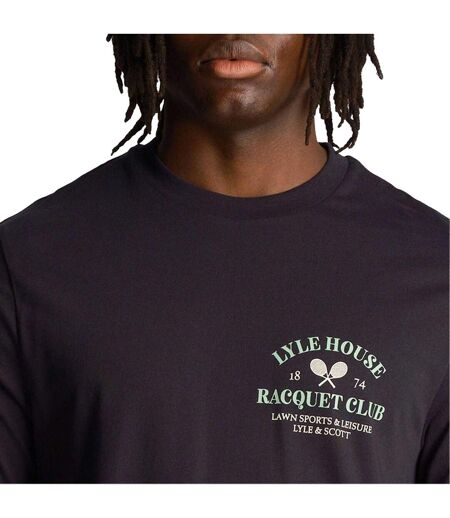 T-shirt Style Graphique Racquet Club Homme Bleu Marine Lyle & Scott