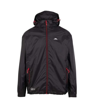 Qikpac x unisex packaway jacket black/red Trespass