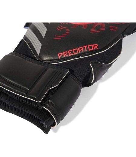 Unisex Adult Predator Match Fingersave Goalkeeper Gloves Black Red Adidas