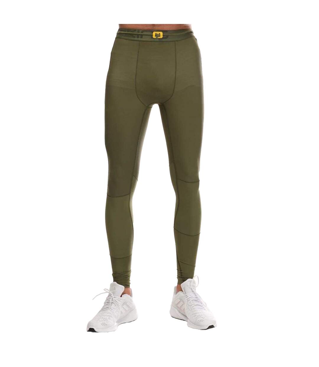 Mens Series-5 Long Tights Khaki Green Skins-1