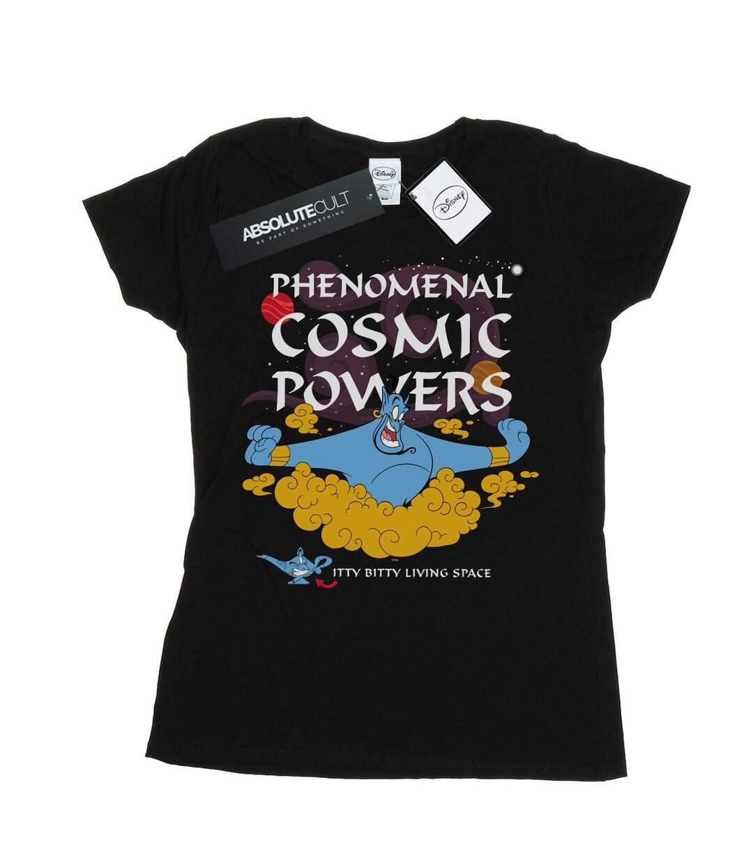 Disney T-shirt en coton Femmes/Dames Aladdin Genie Phenomenal Cosmic Powers (Noir) - UTBI15475-1