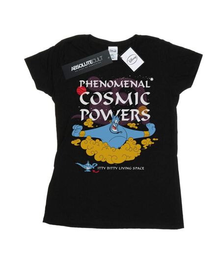 Disney T-shirt en coton Femmes/Dames Aladdin Genie Phenomenal Cosmic Powers (Noir) - UTBI15475