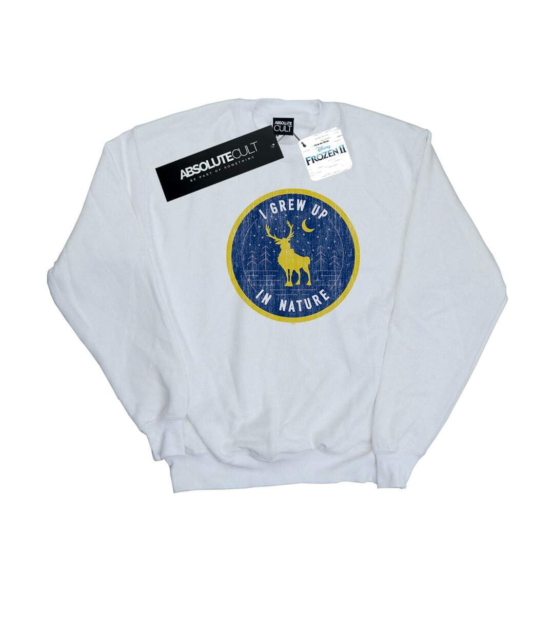 Disney Sweatshirt Frozen 2 Sven I Grew Up In Nature - Femmes/Dames (Blanc) - UTBI18800-1