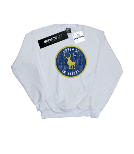 Disney Sweatshirt Frozen 2 Sven I Grew Up In Nature - Femmes/Dames (Blanc) - UTBI18800