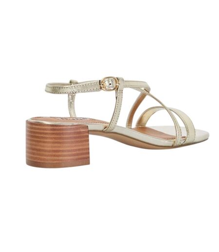 Womens/ladies Jaskell Low Block Heel Sandals Ecru Dune London