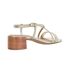 Womens/ladies Jaskell Low Block Heel Sandals Ecru Dune London-3