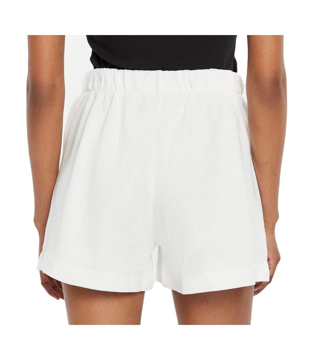 Short Blanc Femme Calvin Klein Jeans Waffle - L