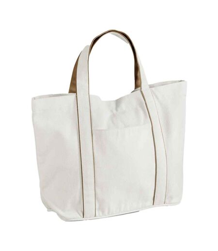 Courtside Tote Bag One Size Soft White Caramel Westford Mill