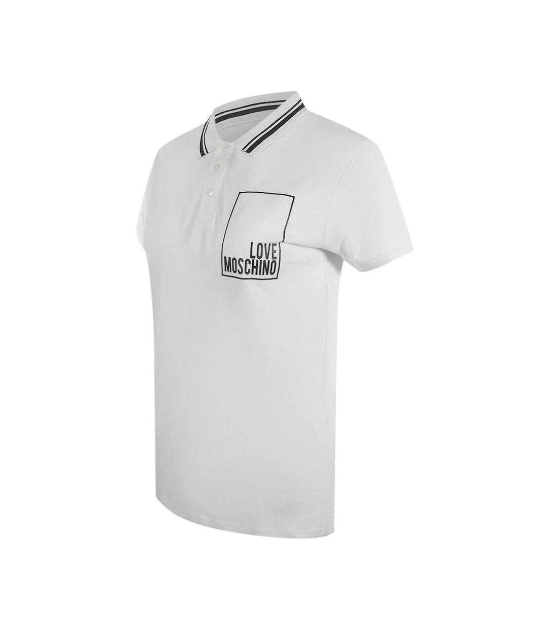 Polo Homme Blanc Love Moschino-3