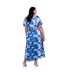 Robe Portefeuille Motif/style Abstrait Femme Bleu Lovedrobe-2