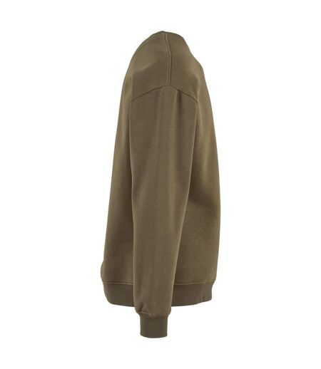 Mens crew neck plain sweatshirt olive Build Your Brand