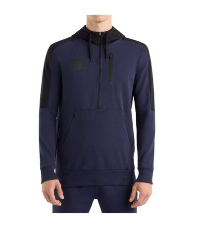 Mens Terrace Half Zip Hoodie Peacoat Black Umbro