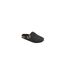 Womens/ladies Fur Lined Felt Mule Charcoal Slumberzzz-1