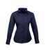 Womens/ladies Poplin Long-sleeved Blouse Navy Premier-1