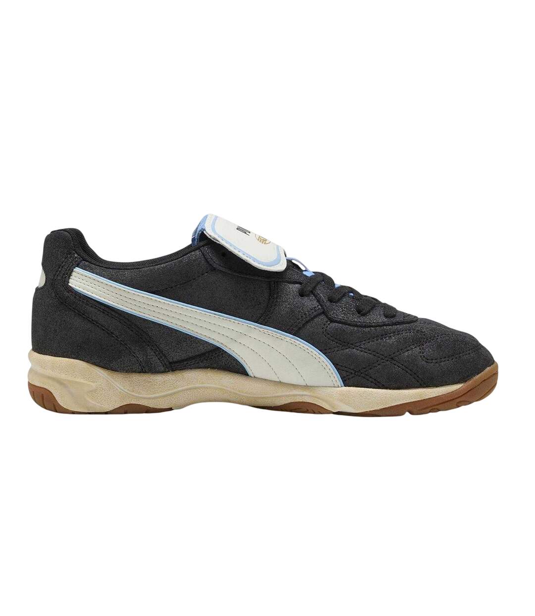Mens King Suede Indoor Football Shoes  Black Puma-1