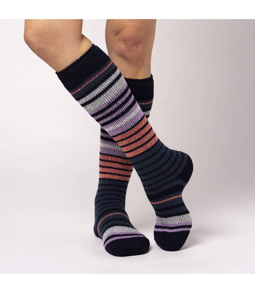 Ladies Thermal Striped Ski Socks-3