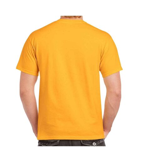 Mens heavy cotton t-shirt gold Gildan