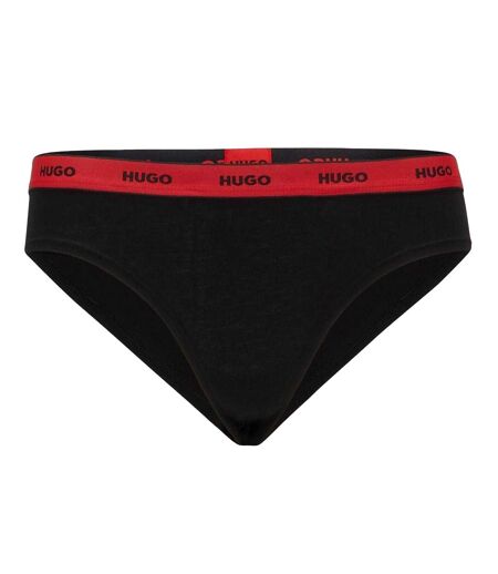Womens/ladies Repeat Logo Thong Black Hugo