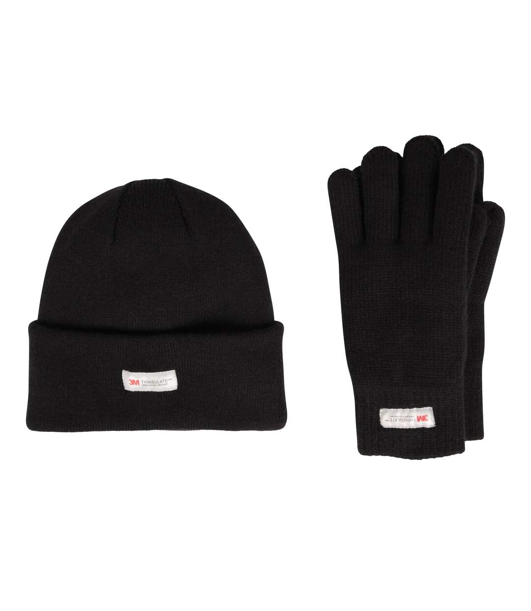 Ensemble bonnet et gants homme noir Mountain Warehouse