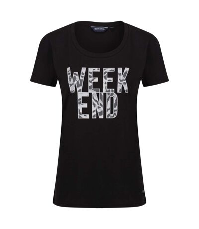Regatta - T-shirt FILANDRA WEEK END - Femme (Noir) - UTRG9017