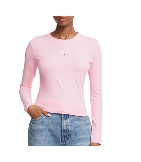 T-Shirt manches longues femme rose tommy hilfiger classic