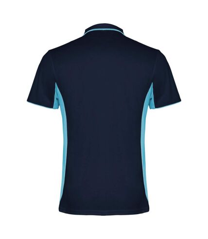 Polo montmelo adulte bleu marine/bleu ciel Roly