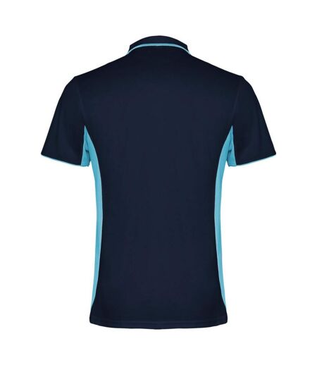 Polo montmelo adulte bleu marine/bleu ciel Roly