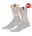 Lot De 2  Chaussettes Pour Bottes Motif/style Festif Femme Gris Chiné Écru Lee-1