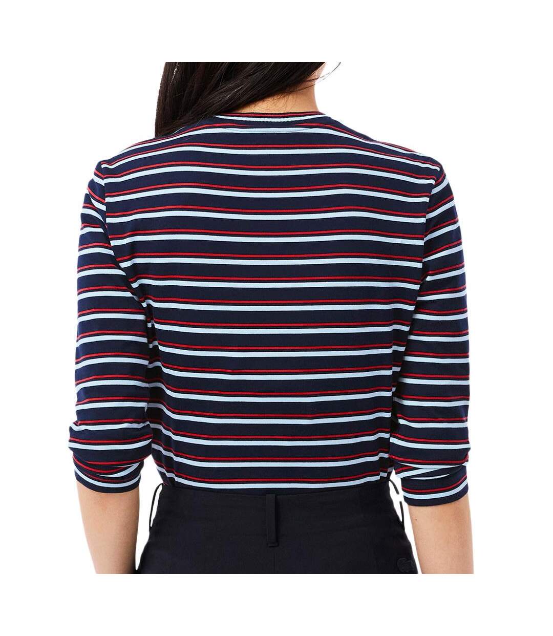 T-shirt marine femme lacoste long sleeve-2
