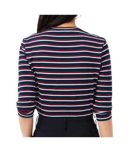T-shirt marine femme lacoste long sleeve