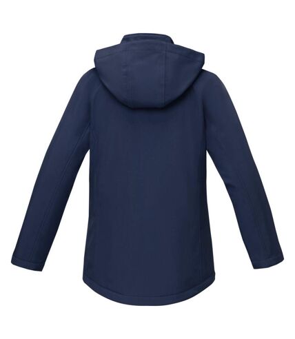 Womens/ladies notus padded soft shell jacket navy Elevate Essentials