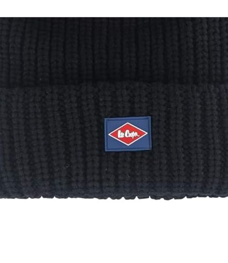 Chunky knit beanie black Lee Cooper