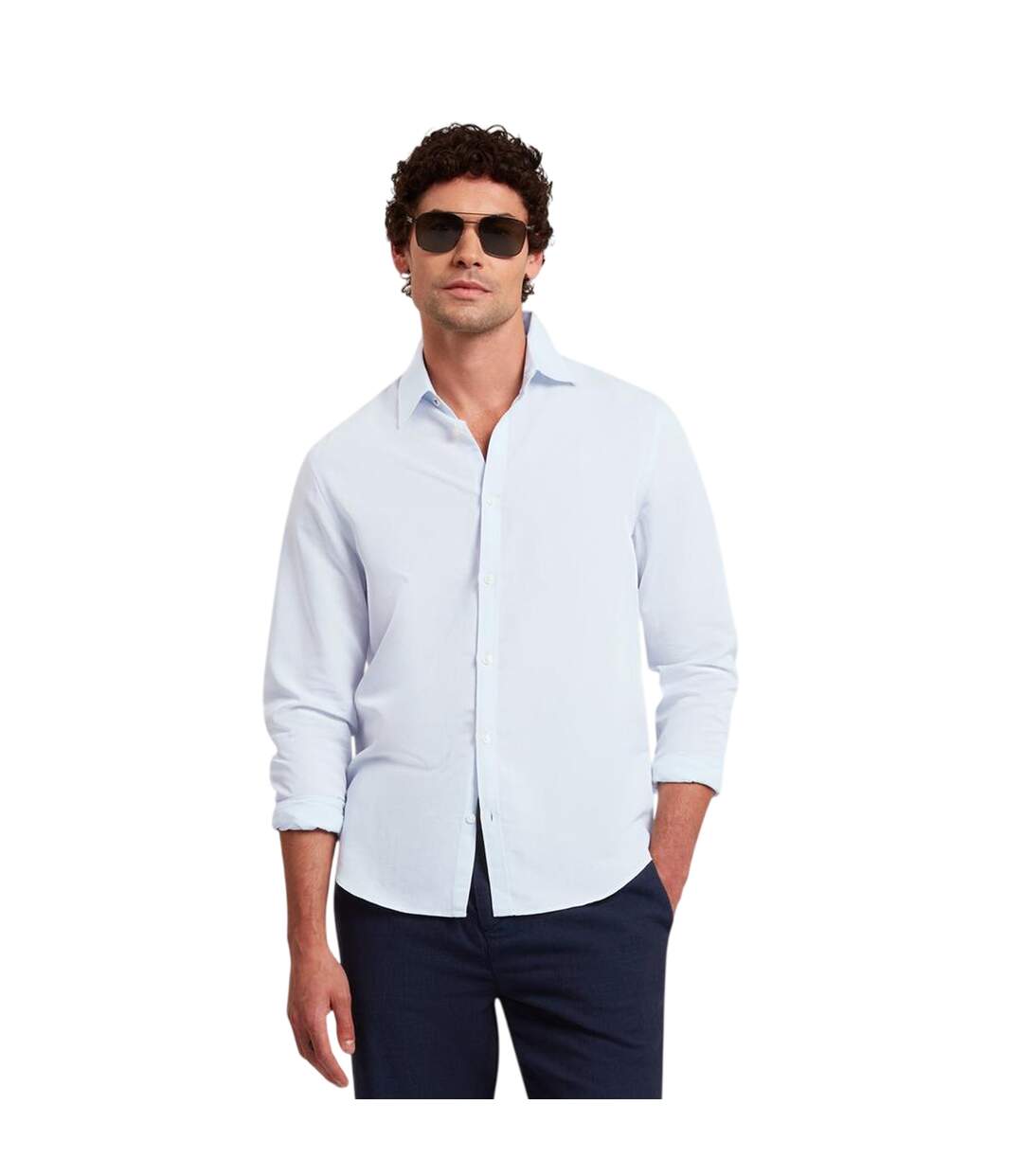 Chemise Manches Longues Homme Bleu Clair Ted Baker-1