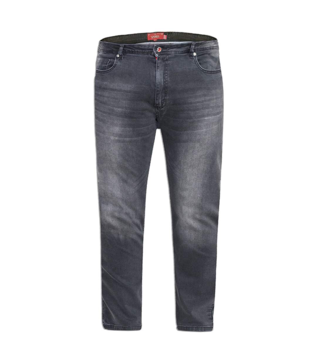 Duke Mens Benson King Size Tapered Fit Stretch Jeans (Grey Stonewash) - UTDC181-2