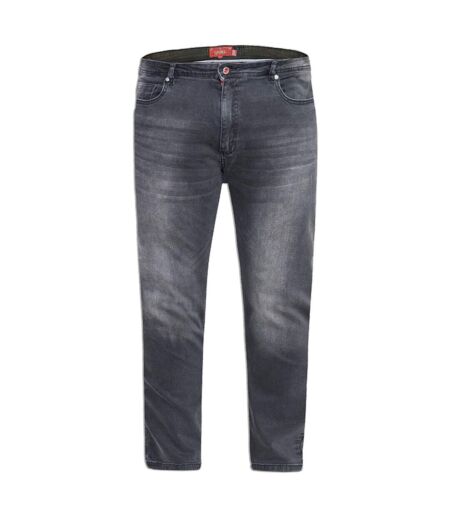 Duke Mens Benson King Size Tapered Fit Stretch Jeans (Grey Stonewash) - UTDC181