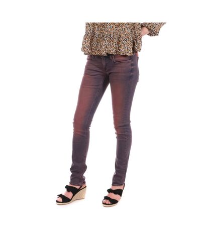 Jean Skinny Rouge délavé Femme G-Star 3301 - W26-L32