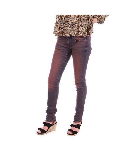 Jean Skinny Rouge délavé Femme G-Star 3301 - W26-L32