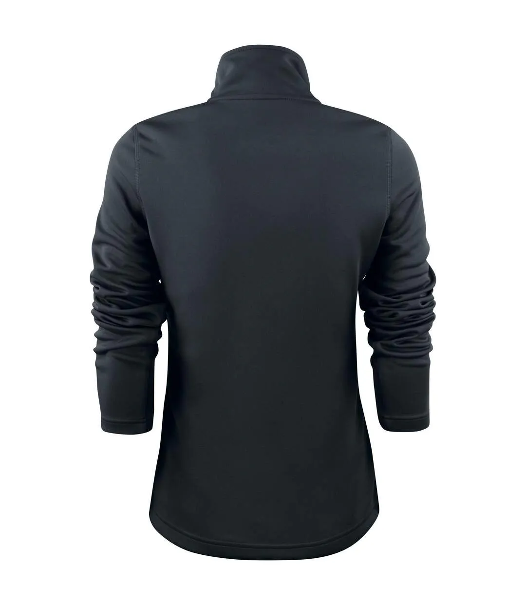 Womens/ladies Powerslide Zipped Sweat Jacket Black Printer RED-2
