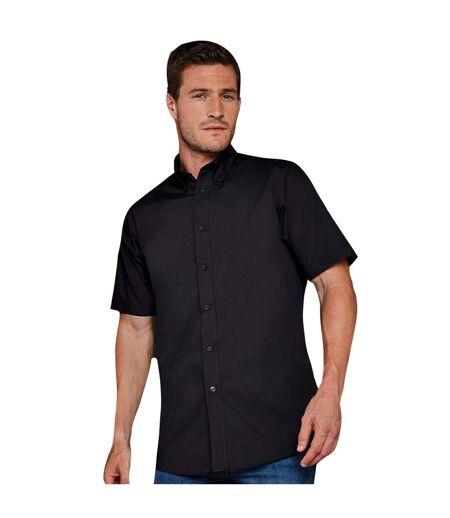 Kustom Kit Mens Workforce Short Sleeve Shirt / Mens Workwear Shirt (Black)