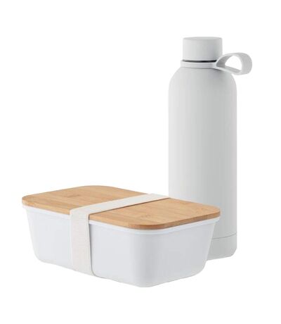 Emerald lunch box & bottle set one size white MidOcean