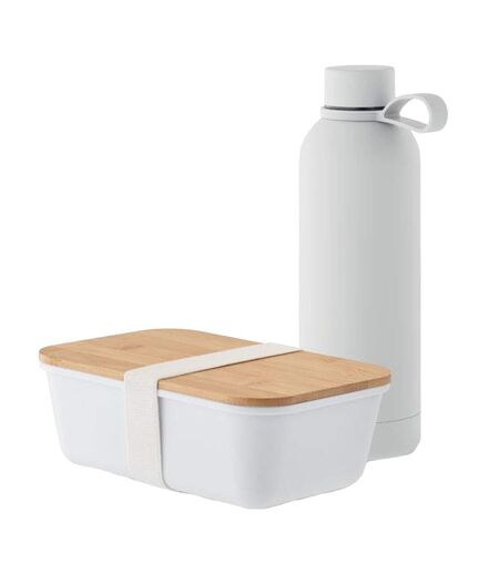 Emerald lunch box & bottle set one size white MidOcean